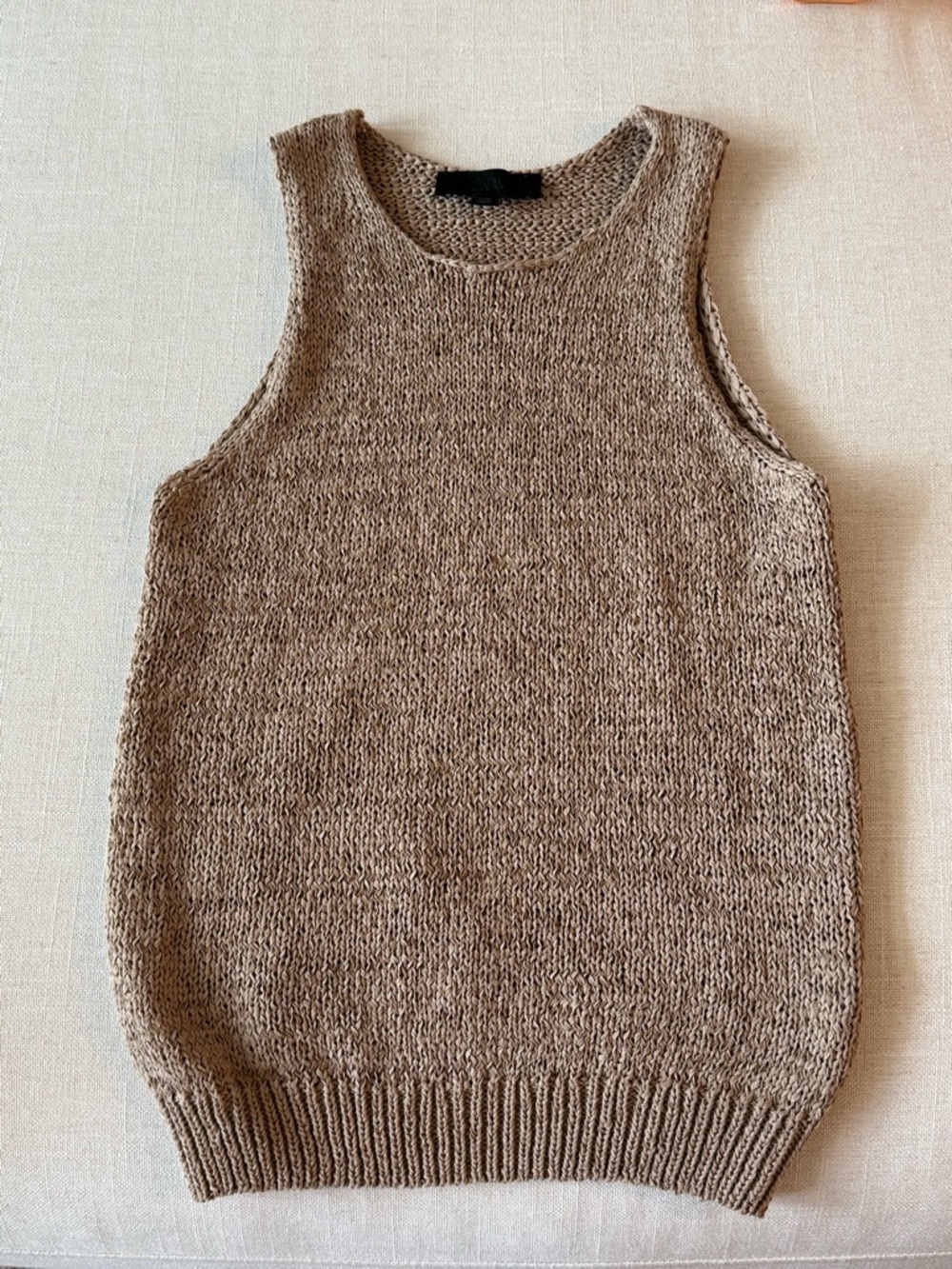Zara Women's Knit Tank Top - Taupe Brown